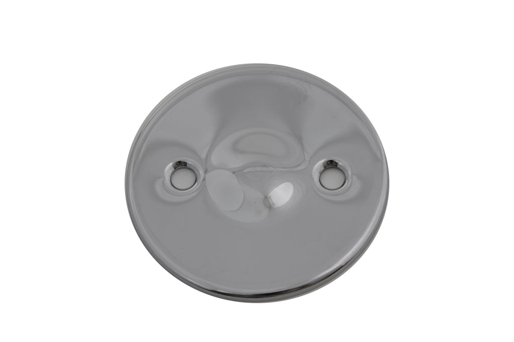 Chrome V-Twin replica inspection cover for drive line, featuring detailed design and polished finish for motorcycle maintenance.