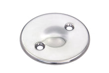 Load image into Gallery viewer, Stainless steel V-TWIN Primary Inspection Cover for drive line, with polished finish, designed for Harley-Davidson motorcycles.