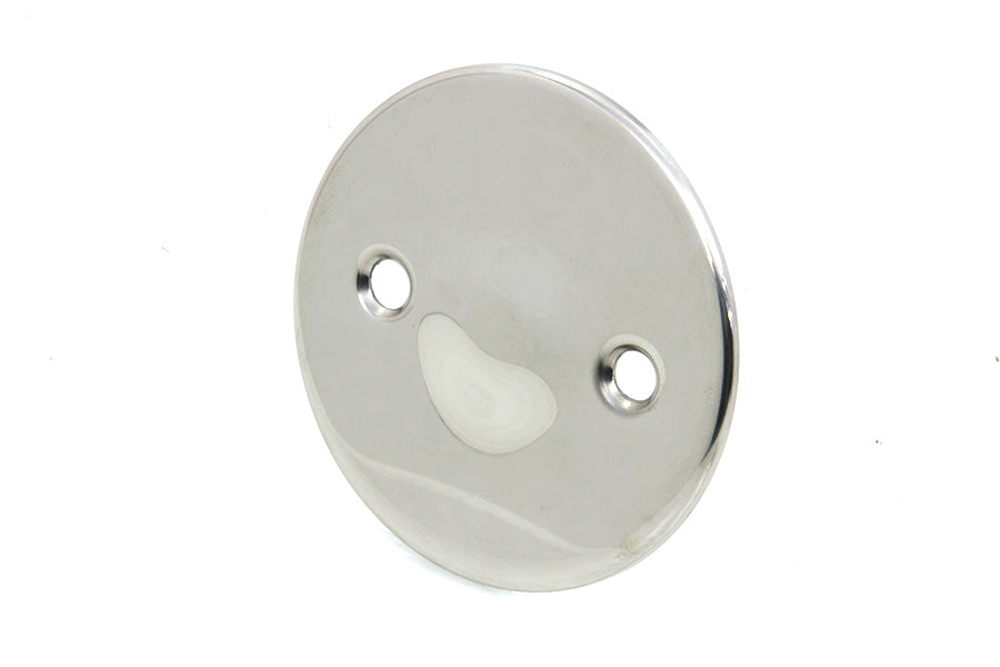 Stainless steel V-Twin Primary Inspection Cover for drive line, designed for Harley-Davidson motorcycles, with detailed finish.