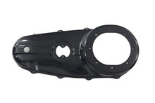 Load image into Gallery viewer, V-TWIN Replica Outer Primary Cover in flat black for drive line, showcasing a sleek, durable motorcycle accessory.