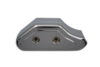 V-Twin rear brake master cylinder cover in black, designed for V-Twin motorcycle brake systems, with a sleek metal finish.