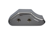 Load image into Gallery viewer, V-Twin rear brake master cylinder cover in black, designed for V-Twin motorcycle brake systems, with a sleek metal finish.