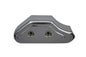 V-Twin rear brake master cylinder cover in black, designed for V-Twin motorcycle brake systems, with a sleek metal finish.