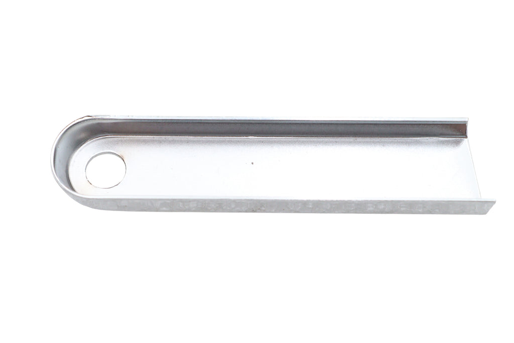 Chrome V-Twin Shifter Lever Cover for transmission, showing a shiny, polished metal finish with detailed design features.