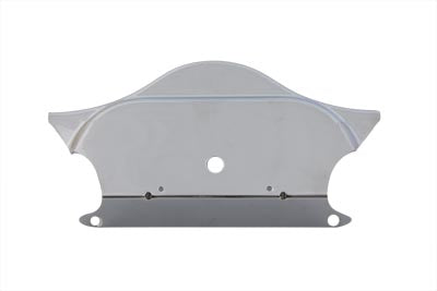 Chrome V-Twin lower triple tree cover for front fork, designed for V-Twin motorcycle models, showcasing shiny chrome finish.
