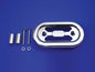 Chrome voltage regulator cover for Ultima electrical system, designed for durability and a sleek finish.