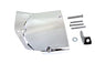 V-TWIN Drive Line Transmission Sprocket Cover Trim with chrome finish and detailed design for motorcycle rear sprocket protection.