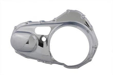Load image into Gallery viewer, Chrome V-TWIN primary cover trim for drive line, featuring polished chrome finish and detailed design for motorcycle customization.