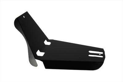 V-TWIN black chassis frame cover for motorcycle, showcasing sleek protective component with a smooth finish and precise fit.