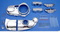 V-TWIN chrome dress-up kit for motorcycle engine with polished chrome parts and detailed finish, enhances engine appearance.