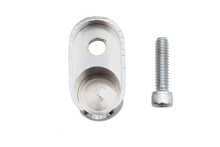 V-TWIN chrome flywheel sensor cover for fuel and air system, designed for motorcycle engine protection and style.