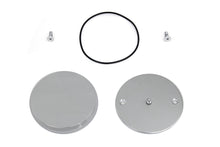 Load image into Gallery viewer, V-TWIN smooth chrome ignition system cover with hidden screws for motorcycle electrical components, featuring a sleek, polished finish.