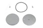 V-TWIN smooth chrome ignition system cover with hidden screws for motorcycle electrical components, featuring a sleek, polished finish.