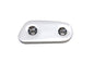 Chrome V-TWIN Inspection Cover for drive line, featuring a polished metal finish and detailed branding on the bike component.