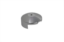 Load image into Gallery viewer, V-TWIN chrome starter end cover for electrical systems, showcasing a shiny, polished finish with detailed design elements.