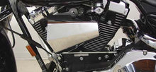 Load image into Gallery viewer, Chrome V-TWIN Air Scoop engine cover with V-TWIN branding, designed to enhance motorcycle engine appearance.