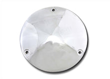 Load image into Gallery viewer, Chrome V-TWIN Dome Derby Cover for drive line applications, featuring a polished finish and detailed V-TWIN branding.