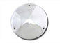 Chrome V-TWIN Dome Derby Cover for drive line applications, featuring a polished finish and detailed V-TWIN branding.