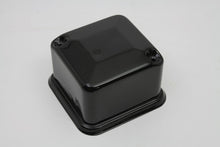 Load image into Gallery viewer, V-TWIN Black 6 Volt Mechanical Regulator Cover for electrical systems, shown in black with mounting details.