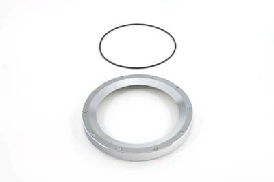 Chrome Wyatt Gatling speedometer gauge bezel for dash and gauge, with a sleek, polished finish and precise fit for vehicle instrumentation.