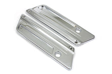 Load image into Gallery viewer, V-Twin Wyatt Gatling Saddlebag Face Plate for seat and saddlebag, featuring detailed metal design on a black background.