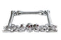 Chrome V-Twin skull style license plate frame with lighting accents, designed for custom motorcycle or vehicle decoration.
