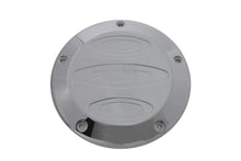 Load image into Gallery viewer, V-Twin Chrome Contour 5-Hole Derby Cover for Drive Line motorcycle, shiny chrome finish with five bolt holes, detailed close-up image