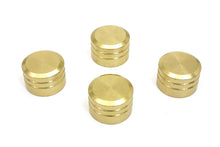 Load image into Gallery viewer, V-TWIN brass cylinder head bolt cover for engine, showing detailed metal finish and precise fit on motorcycle engine parts.