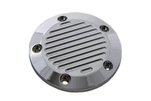 Load image into Gallery viewer, V-Twin chrome 5-hole ball milled ignition system cover for electrical systems, showcasing detailed craftsmanship and metallic finish.