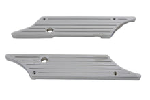 Load image into Gallery viewer, V-TWIN Wyatt Gatling saddlebag face plate for seat and saddlebag, featuring a detailed metal design for motorcycle customization.