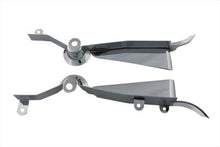 Load image into Gallery viewer, Chrome V-Twin Saddlebag Filler Panel Kit for seat and saddlebag, featuring sleek chrome finish and easy installation.