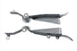 Chrome V-Twin Saddlebag Filler Panel Kit for seat and saddlebag, featuring sleek chrome finish and easy installation.