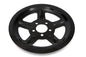 V-Twin black rear pulley cover with 68 teeth for drive line, featuring a sleek design and durable construction.