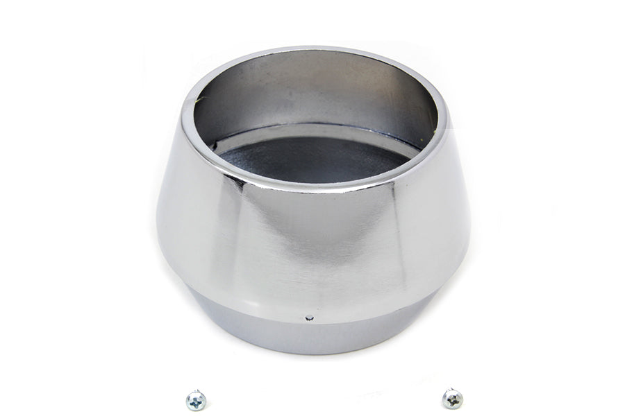 V-TWIN chrome tachometer cover for dash and gauge, featuring a shiny chrome finish and precise fit for motorcycle dashboards.