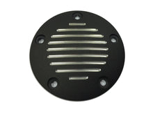 Load image into Gallery viewer, V-TWIN grooved black ignition system cover with five holes, designed for motorcycle electrical components.