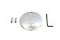 Chrome V-TWIN grooved ignition system cover with 2 holes, designed for electrical ignition systems on motorcycles.