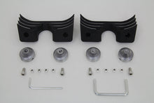 Load image into Gallery viewer, V-TWIN black engine head bolt and spark plug cover kit with metal hardware for motorcycle engine maintenance.