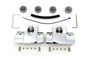 Chrome V-Twin V-TWIN head bolt and spark plug cover kit for motorcycle engine, featuring polished metal finishes.