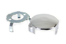 Load image into Gallery viewer, Chrome V-Twin FLT starter motor end cover kit for electrical systems, showcasing polished metal finish and detailed craftsmanship.