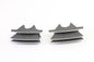 V-Twin M8 finned spark plug cover set for engine, granite finish, durable metal construction, enhances engine appearance.