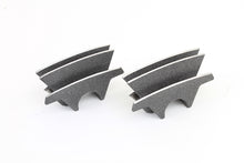 Load image into Gallery viewer, V-Twin M8 finned spark plug cover set in granite finish for motorcycle engine, featuring durable metal construction and finned design.
