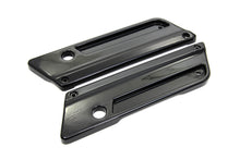 Load image into Gallery viewer, V-TWIN Wyatt Gatling saddlebag face plate for seat and saddlebag, featuring intricate metal design and chrome finish.