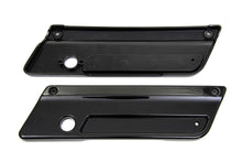 Load image into Gallery viewer, V-Twin Wyatt Gatling saddlebag face plate for seat and saddlebag, featuring detailed metal design on a motorcycle accessory.