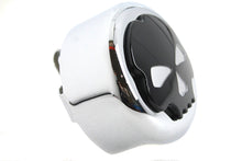 Load image into Gallery viewer, V-TWIN Skull Horn Cover in chrome for motorcycle electrical horns, featuring a detailed skull design.