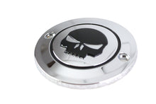 Load image into Gallery viewer, Chrome V-Twin Skull Ignition System Cover with 2-Hole design for electrical components, featuring a detailed skull motif.