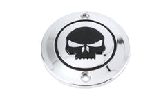 Load image into Gallery viewer, Chrome V-TWIN Skull Ignition System Cover with 2-Hole design for motorcycle electrical ignition components.