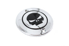 Load image into Gallery viewer, Chrome V-TWIN Skull Ignition System Cover with 2 holes for motorcycle electrical ignition setup.