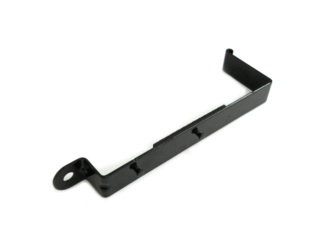 V-TWIN black electrical battery strap securing motorcycle batteries with durable strap and metal buckle.