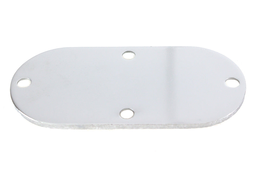 Chrome V-Twin Skull Inspection Cover for drive line, featuring a detailed skull design, designed for V-Twin motorcycle models.