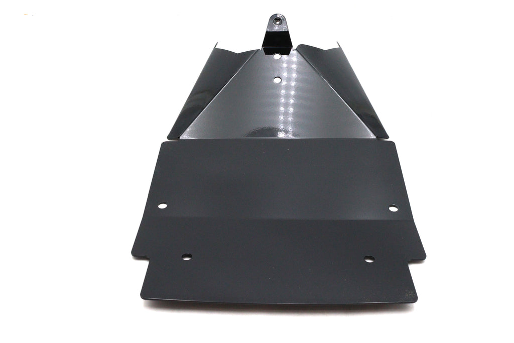 Black V-TWIN seat base mount plate for saddlebag installation, designed for motorcycle seat and saddlebag compatibility.